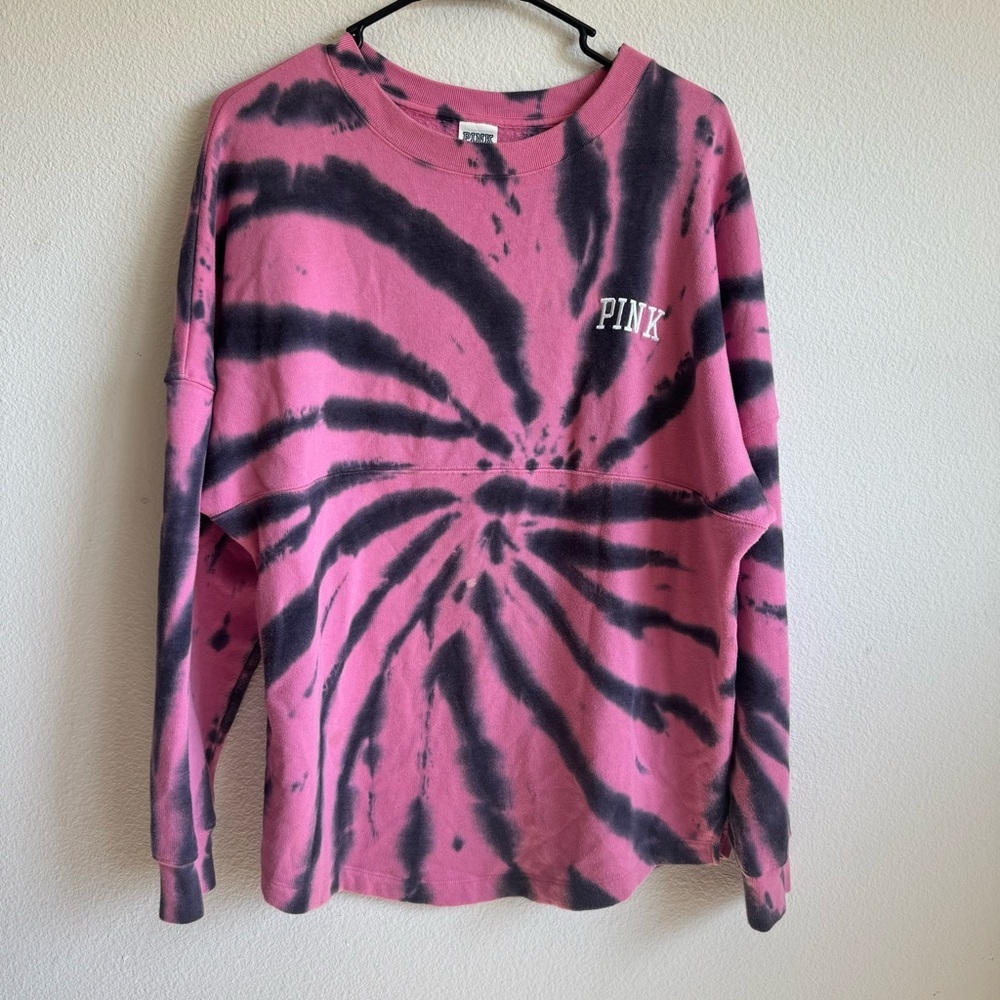 PINK Victoria’s Secret oversized acid wash crewneck sweater small